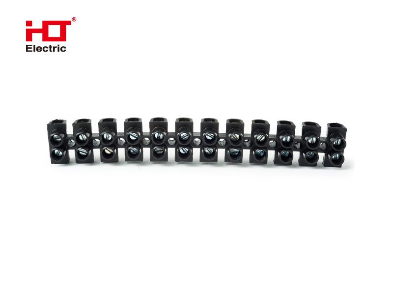 Зажим винтовой ЗВИ-20 полипропилен 1.5-6мм2 12пар 100°С черный (уп/1 шт.) HLT