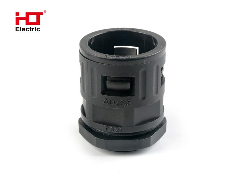 Нейлоновая муфта типа PGL на гофру-21 диаметр проводника AD28.5мм IP68 -черный HLT