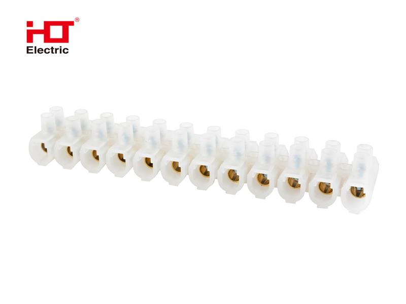 Зажим винтовой ЗВИ-100 полипропилен 6-25мм² 12пар 100°С белый HLT