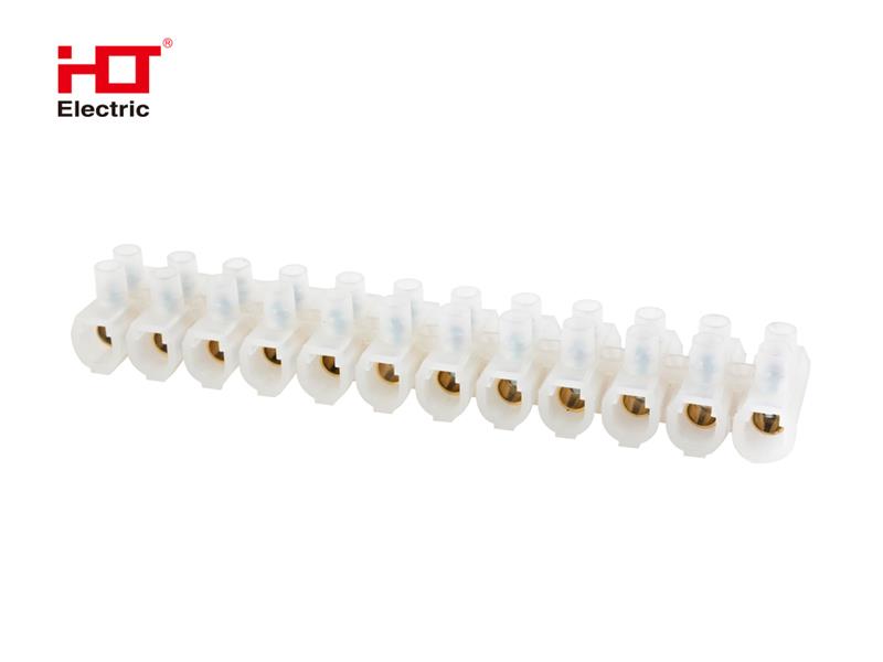 Зажим винтовой ЗВИ-80 полипропилен 6-25мм² 12пар 100°С белый HLT