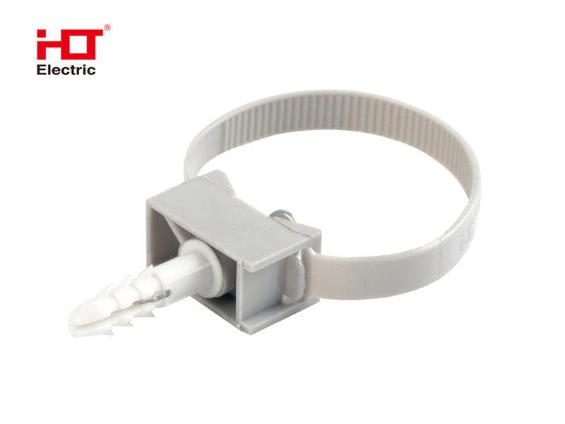 Крепеж ремешковый 7,6х285 с площадкой белый (уп./20 шт) HLT