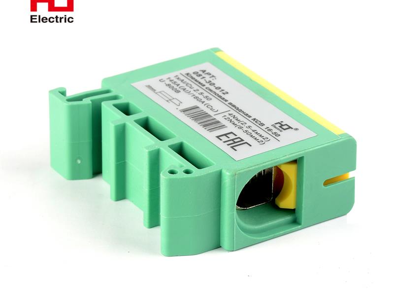 Клемма силовая вводная КСВ 16-50 желтая-зеленая HLT