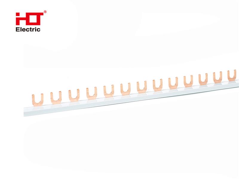 Шина соединительная типа FORK (12 вилка) 1Р 63А 22 см HLT