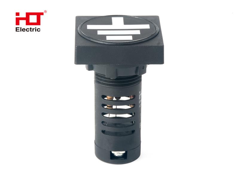 Лампа - указатель заземления 24V AC/DC d22мм IP40 матрица (квадрат) Красный/Зеленый HLT