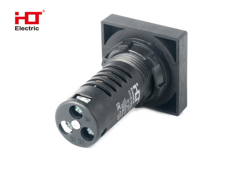 Лампа - указатель заземления 24V AC/DC d22мм IP40 матрица (квадрат) Красный/Зеленый HLT