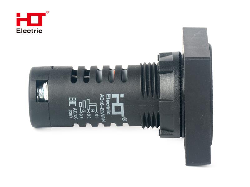 Лампа - указатель заземления 230V AC/DC d22мм IP40 матрица (квадрат) Красный/Зеленый HLT