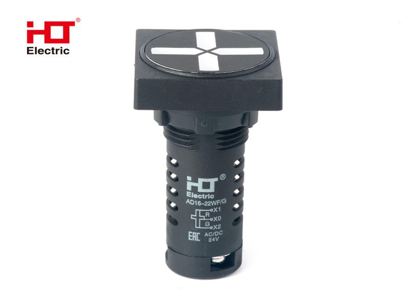 Лампа - указатель положения 24V AC/DC d22мм IP40 матрица (квадрат) Красный/Зеленый HLT
