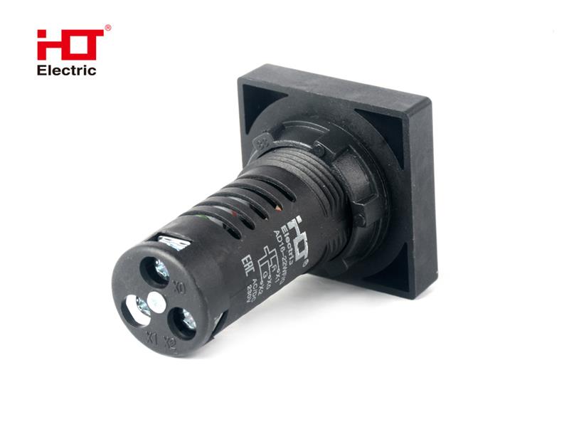 Лампа - указатель положения 230V AC/DC d22мм IP40 матрица (квадрат) Красный/Зеленый HLT