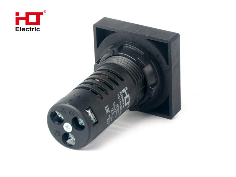 Лампа - указатель положения выключателя 24V AC/DC d22мм матрица (квадрат) IP40 Красный/Зеленый HLT