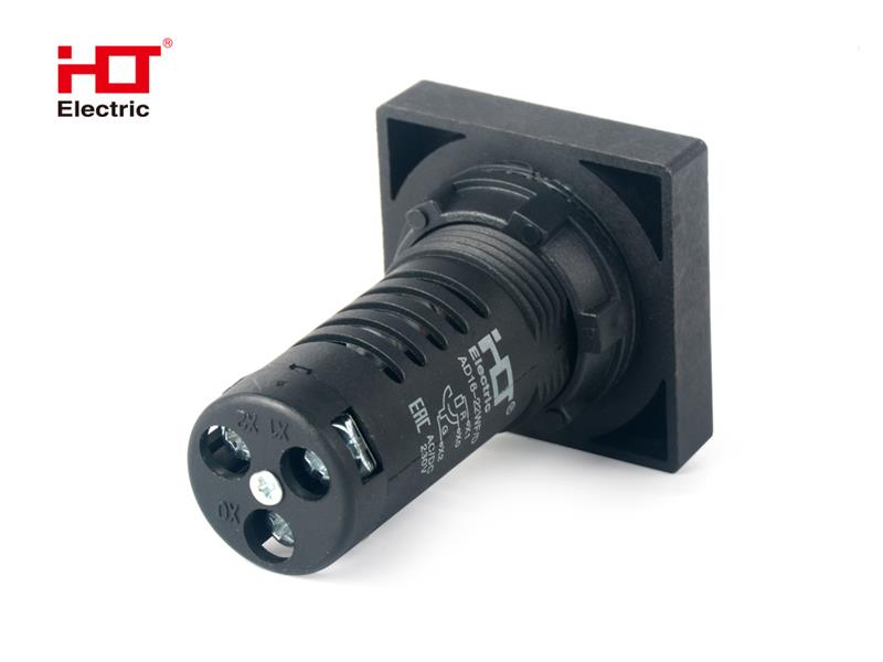 Лампа - указатель положения выключателя 230V AC/DC d22мм матрица (квадрат) IP40 Красный/Зеленый HLT