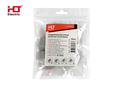 Соединительная клемма СК-413 (0.1-2.5 (4.0)мм²) (10шт./уп.) HLT