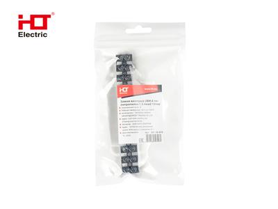 Зажим винтовой ЗВИ-6 полипропилен 0.75-4мм2 12пар 100°С черный (уп/1 шт.) HLT