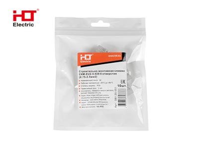Строительно-монтажная клемма СКМ EU2.5-428 8 отверстия (0.75-2.5мм2)  (10шт./уп.)  HLT