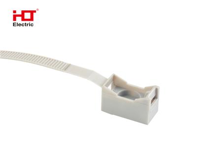 Крепеж ремешковый 7,6х285 с площадкой белый (уп./20 шт) HLT